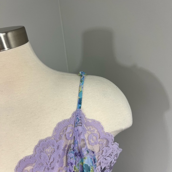 VS Blue Floral Bodysuit - Picture 3 of 14